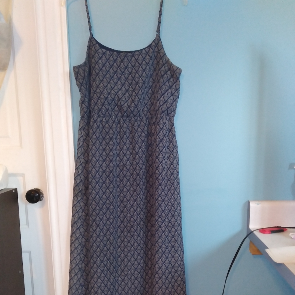 Full length blue dress